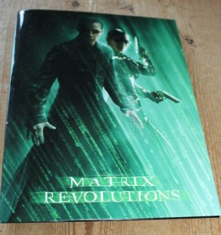 2000 Matrix Revolutions Movie Press Kit W Cd Dvd Keanu Reeves Carrie Ann Moss