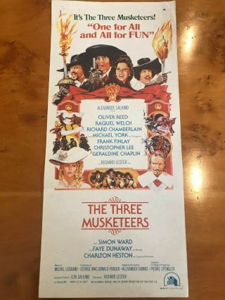 Movie Poster 13x30 The Three Musketeers (1973) Oliver Reed Raquel Welch