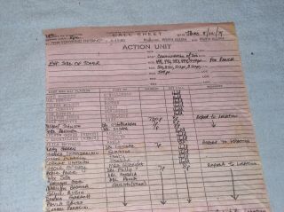 974 Steve McQueen Movie The Towering Inferno Production Call Sheet 2