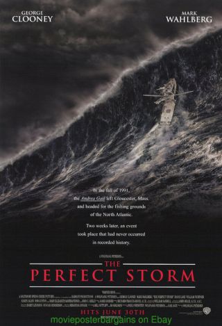 The Perfect Storm Movie Poster 27x40,  Three Kings George Clooney