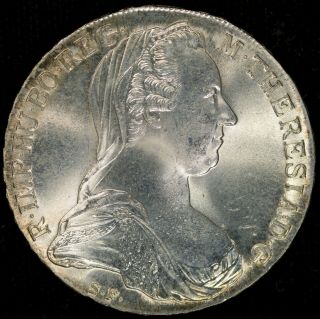 Austrian 1780 Maria Theresia 1 Thaler Silver Item J5954