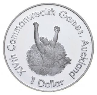 Silver - World Coin - 1989 Zealand 1 Dollar - World Silver Coin 320