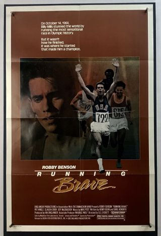 Running Brave Movie Poster (fine) One Sheet 1983 Olympic Track 3440