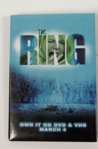 The Ring Dvd Vhs Movie Promotional Pinback Button
