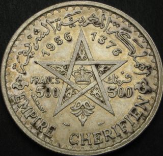 Morocco 500 Francs 1956 - Silver - Mohammed V - Vf/xf - 1237 ¤