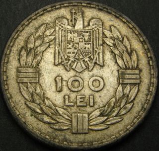 Romania 100 Lei 1932 - Silver - Carol Ii - Vf - 1228 ¤