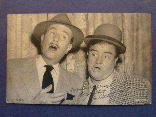 Bud Abbott And Lou Costello Exhibit Card