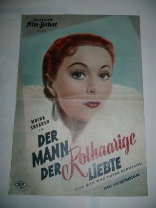The Man Who Loved Redheads,  Orig German Film Program [moira Shearer]