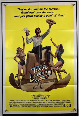 Texas Lightning Movie Poster (veryfine) One Sheet 1981 Sexploitation 3278