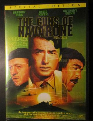 " The Guns Of Navarone " Dvd - Anthony Quinn David Niven Gregory Peck