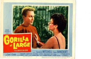 Gorilla At Large 1954 Release Lobby Card Anne Bancroft