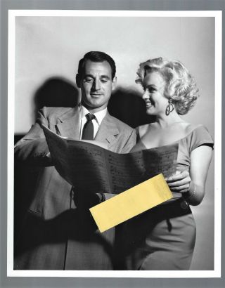 Marilyn Monroe 8x10 B&w Photo With Ray Anthony