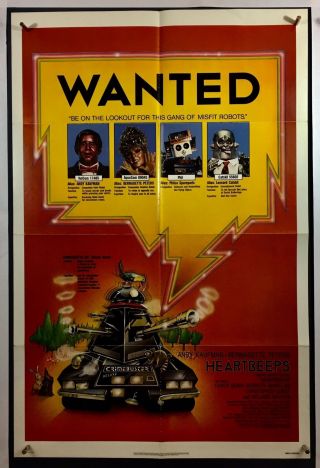Heartbeeps Movie Poster (fine -) One Sheet 1981 Sci - Fi Andy Kaufman 3028