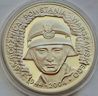 Poland 10 Zlotych,  2004,  60th Anniversary Of The Warsaw Uprising,  Silver