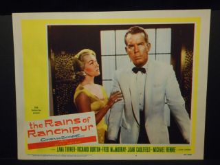 Lana Turner Fred Macmurray The Rains Of Ranchipur 1955 Orig Lobby Card 4 Vf