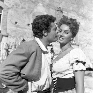 Sophia Loren On The Set Of 