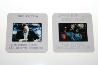 Pulp Fiction - 2 Press Kit Slides John Travolta Uma Thurman Quentin Tarantino