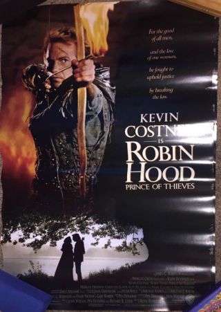 Robin Hood: Prince Of Thieves (1991) Movie Poster - Rolled,  Ds