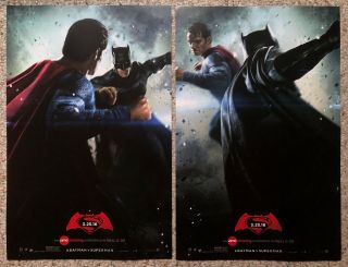 Batman V Superman Dawn Of Justice Amc Real D 3d Exclusive Movie Poster Set Of 2
