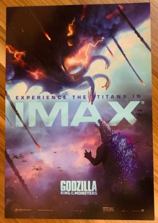 Godzilla: King Of The Monsters Movie Poster 13 " X 19 " Premiere Imax