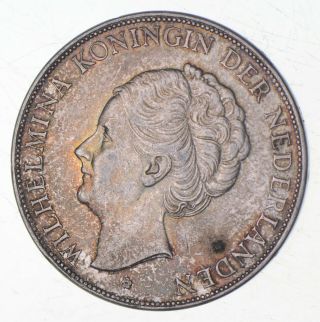 Silver - World Coin - 1931 Netherlands 2 1/2 Gulden - World Silver Coin 349