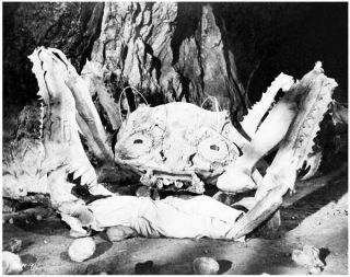 Attack Of The Crab Monsters Great 8x10 Still Of Crab Having Meal.  A Man - - L030