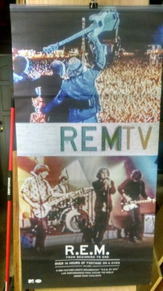Rem " From Beginning To End " Huge Promotional Banner - One Of A Kind - 24 " X 48 "