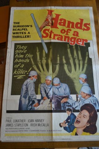 Movie Poster The Hands Of A Stranger 1962
