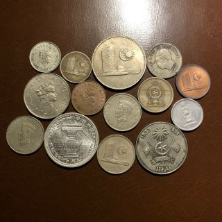 14 Coins Malaysia Cambodia Brunei Maldives Sri Lanka