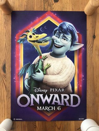 Onward - Disney Pixar 13” X 19” Regal Art Print Poster - Numbered 222 Of 250