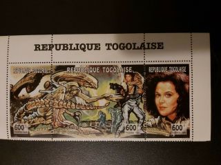 Alien H.  R.  Giger Sigourney Weaver Postage Stamps