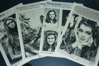 Brooke Shields 1980 Japan Picture Clippings 4 - Sheets (7pgs) The Blue Lagoon Ua/p