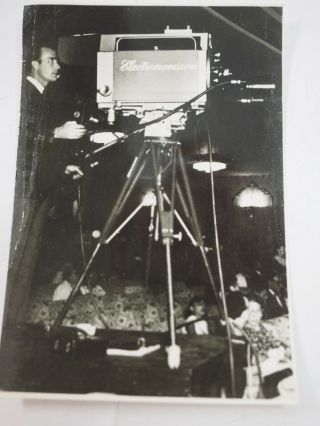 Filming With An Electronovision Television Broadcast Camera B&w Photo 3.  5 " X 5 "