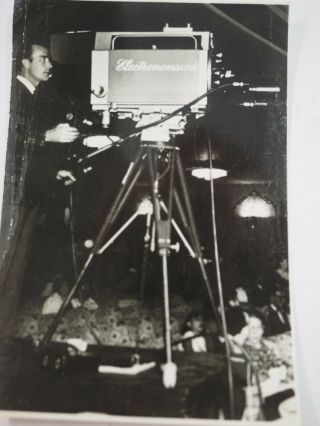 Filming with an Electronovision Television broadcast Camera B&W Photo 3.  5 