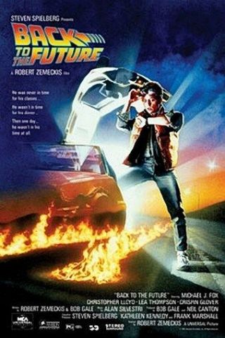 Back To The Future Movie Poster - Michael J Fox - 24x36 - Print Image Photo - Vw0