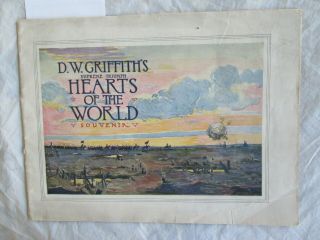 Hearts Of The World 1918 Film Souvenir Program D.  W.  Griffith Lillian Gish Ww I