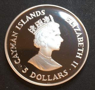 Cayman Islands - Silver 5 Dollar Coin - 1987 - Proof