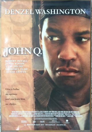 John Q Dvd Movie Poster 1 Sided 27x40 Denzel Washington Robert Duvall