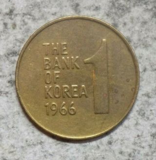 South Korea 1966 1 Won Coin