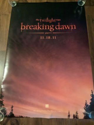 Twilight Breaking Dawn Part 1 Authentic 27x40 D/s Rolled Movie Poster B