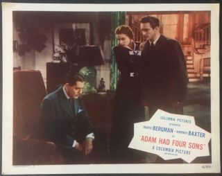 Ingrid Bergman Richard Denning Warner Baxter Adam Had Four Sons Lobby Card 3688