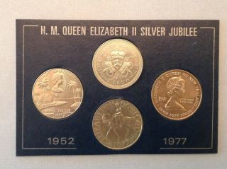 1977 Silver Jubilee Four Crown Set - Jersey,  Guernsey,  Gibraltar,  & Isle Of Man