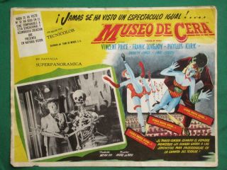 House Of Wax Horror Vincent Price Showgirl Art Mexican Lobby Card 2