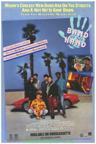 Band Of The Hand Movie Poster Video One Sheet John Cameron Mitchell