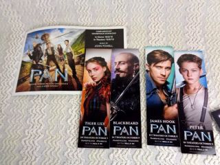 Peter Pan 2015 Official Movie Promo Items: Bookmarks & Magnet