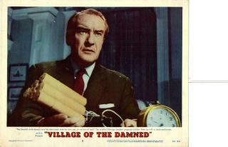 Village Of The Damned 1960 Release Lobby Card Horror George Sanders,