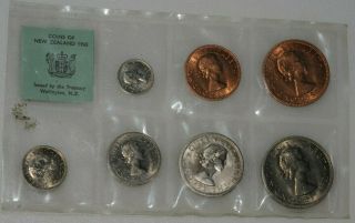 1965 Zealand Set (7) Coins Made By Royal London Plastic