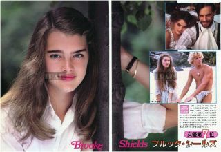 Brooke Shields Pretty Baby Blue Lagoon 1981 Japan Picture Clipping 2 - Sheets Ob/v