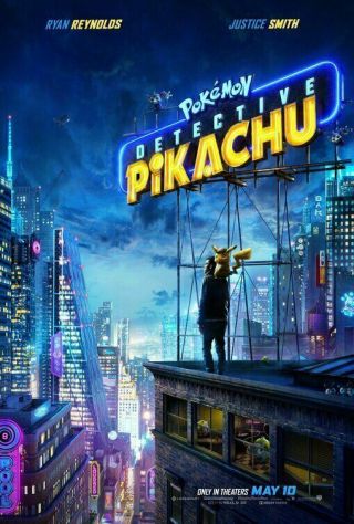 Pokemon Detective Pikachu Great D/s 27x40 Movie Poster