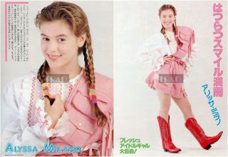 Alyssa Milano 1989 Japan Picture Clippings 2 - Sheets Pj/t